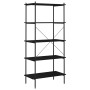 Schwarzes 5-stöckiges Regal 80x40x163 cm von vidaXL, Bücherregale und Regale - Ref: Foro24-336347, Preis: 108,27 €, Rabatt: %