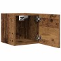 Mueble de pared para TV madera envejecida 30,5x30x30 cm