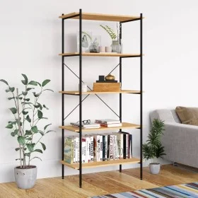 5-tier black and oak shelving unit 80x40x163 cm by vidaXL, Bookcases and shelves - Ref: Foro24-336348, Price: 120,72 €, Disco...