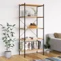 5-tier black and oak shelving unit 80x40x163 cm by vidaXL, Bookcases and shelves - Ref: Foro24-336348, Price: 120,72 €, Disco...