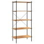 5-stufiges Regal aus Schwarz und Eiche, 80 x 40 x 163 cm von vidaXL, Bücherregale und Regale - Ref: Foro24-336348, Preis: 123...
