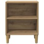 Mesita de noche madera de ingeniería roble artisian 40x30x50 cm