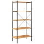 5-stufiges Regal aus Schwarz und Eiche, 80 x 40 x 163 cm von vidaXL, Bücherregale und Regale - Ref: Foro24-336348, Preis: 123...