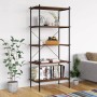 5-level black and dark wood shelf 80x40x163 cm by vidaXL, Bookcases and shelves - Ref: Foro24-336349, Price: 119,35 €, Discou...