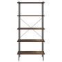 5-level black and dark wood shelf 80x40x163 cm by vidaXL, Bookcases and shelves - Ref: Foro24-336349, Price: 119,35 €, Discou...