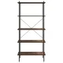 5-level black and dark wood shelf 80x40x163 cm by vidaXL, Bookcases and shelves - Ref: Foro24-336349, Price: 112,65 €, Discou...
