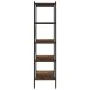 5-level black and dark wood shelf 80x40x163 cm by vidaXL, Bookcases and shelves - Ref: Foro24-336349, Price: 112,65 €, Discou...