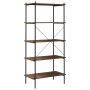 5-level black and dark wood shelf 80x40x163 cm by vidaXL, Bookcases and shelves - Ref: Foro24-336349, Price: 119,35 €, Discou...