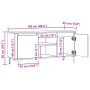 Mueble para TV madera de ingeniería roble artisan 102x35x50 cm