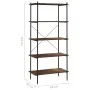 5-level black and dark wood shelf 80x40x163 cm by vidaXL, Bookcases and shelves - Ref: Foro24-336349, Price: 112,65 €, Discou...