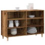 Aparador de madera ingeniería madera envejecida 103,5x35x70 cm
