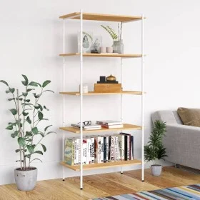 5-tier white and oak shelf 80x40x163 cm by vidaXL, Bookcases and shelves - Ref: Foro24-336350, Price: 105,85 €, Discount: %