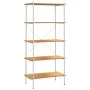 5-stufiges Regal in Weiß und Eiche, 80 x 40 x 163 cm von vidaXL, Bücherregale und Regale - Ref: Foro24-336350, Preis: 105,85 ...