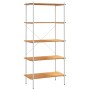 5-tier white and oak shelf 80x40x163 cm by vidaXL, Bookcases and shelves - Ref: Foro24-336350, Price: 107,74 €, Discount: %