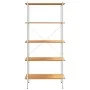 5-stufiges Regal in Weiß und Eiche, 80 x 40 x 163 cm von vidaXL, Bücherregale und Regale - Ref: Foro24-336350, Preis: 105,85 ...