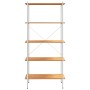5-tier white and oak shelf 80x40x163 cm by vidaXL, Bookcases and shelves - Ref: Foro24-336350, Price: 107,74 €, Discount: %