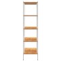 5-stufiges Regal in Weiß und Eiche, 80 x 40 x 163 cm von vidaXL, Bücherregale und Regale - Ref: Foro24-336350, Preis: 107,87 ...