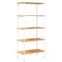5-tier white and oak shelf 80x40x163 cm by vidaXL, Bookcases and shelves - Ref: Foro24-336350, Price: 107,74 €, Discount: %