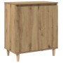 Aparador madera contrachapada roble artisian 60x35x70 cm