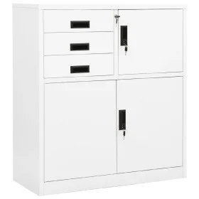 Büroschrank aus weißem Stahl, 90 x 40 x 102 cm von vidaXL, Schließfächer und Lagerschränke - Ref: Foro24-336405, Preis: 207,3...