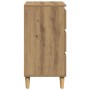 Aparador madera contrachapada roble artisian 60x35x70 cm