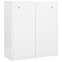 Büroschrank aus weißem Stahl, 90 x 40 x 102 cm von vidaXL, Schließfächer und Lagerschränke - Ref: Foro24-336405, Preis: 202,8...