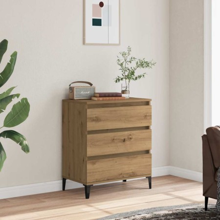 Aparador madera contrachapada roble artisian 60x35x70 cm