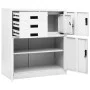 Büroschrank aus weißem Stahl, 90 x 40 x 102 cm von vidaXL, Schließfächer und Lagerschränke - Ref: Foro24-336405, Preis: 207,3...