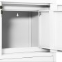 Büroschrank aus weißem Stahl, 90 x 40 x 102 cm von vidaXL, Schließfächer und Lagerschränke - Ref: Foro24-336405, Preis: 202,8...