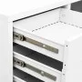 Büroschrank aus weißem Stahl, 90 x 40 x 102 cm von vidaXL, Schließfächer und Lagerschränke - Ref: Foro24-336405, Preis: 207,3...