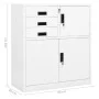 White steel office cabinet 90x40x102 cm by vidaXL, Lockers and storage cabinets - Ref: Foro24-336405, Price: 207,27 €, Discou...
