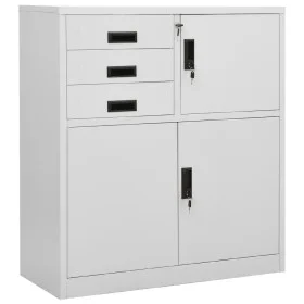 Büroschrank aus hellgrauem Stahl 90x40x102 cm von vidaXL, Schließfächer und Lagerschränke - Ref: Foro24-336406, Preis: 188,48...