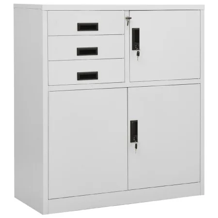 Light gray steel office cabinet 90x40x102 cm by vidaXL, Lockers and storage cabinets - Ref: Foro24-336406, Price: 174,87 €, D...