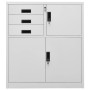 Büroschrank aus hellgrauem Stahl 90x40x102 cm von vidaXL, Schließfächer und Lagerschränke - Ref: Foro24-336406, Preis: 177,83...