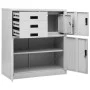 Light gray steel office cabinet 90x40x102 cm by vidaXL, Lockers and storage cabinets - Ref: Foro24-336406, Price: 174,87 €, D...