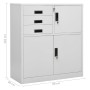 Büroschrank aus hellgrauem Stahl 90x40x102 cm von vidaXL, Schließfächer und Lagerschränke - Ref: Foro24-336406, Preis: 177,83...