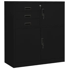Büroschrank aus schwarzem Stahl, 90 x 40 x 102 cm von vidaXL, Schließfächer und Lagerschränke - Ref: Foro24-336407, Preis: 19...