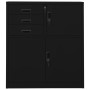 Büroschrank aus schwarzem Stahl, 90 x 40 x 102 cm von vidaXL, Schließfächer und Lagerschränke - Ref: Foro24-336407, Preis: 17...