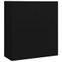 Black steel office cabinet 90x40x102 cm by vidaXL, Lockers and storage cabinets - Ref: Foro24-336407, Price: 185,74 €, Discou...