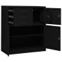 Büroschrank aus schwarzem Stahl, 90 x 40 x 102 cm von vidaXL, Schließfächer und Lagerschränke - Ref: Foro24-336407, Preis: 17...