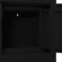Black steel office cabinet 90x40x102 cm by vidaXL, Lockers and storage cabinets - Ref: Foro24-336407, Price: 185,74 €, Discou...