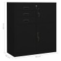 Büroschrank aus schwarzem Stahl, 90 x 40 x 102 cm von vidaXL, Schließfächer und Lagerschränke - Ref: Foro24-336407, Preis: 17...