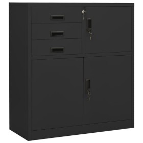 Anthracite gray steel office cabinet 90x40x102 cm by vidaXL, Lockers and storage cabinets - Ref: Foro24-336408, Price: 196,99...