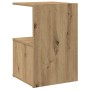 Mesitas de noche 2 uds madera roble artisan 35x35x55 cm