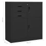 Armario de oficina de acero gris antracita 90x40x102 cm de vidaXL, Taquillas y armarios de almacenamiento - Ref: Foro24-33640...