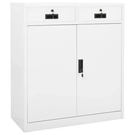 Büroschrank aus weißem Stahl, 90 x 40 x 102 cm von vidaXL, Schließfächer und Lagerschränke - Ref: Foro24-336409, Preis: 178,6...
