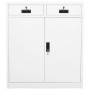 Büroschrank aus weißem Stahl, 90 x 40 x 102 cm von vidaXL, Schließfächer und Lagerschränke - Ref: Foro24-336409, Preis: 175,2...