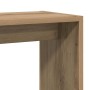 Mesa auxiliar madera contrachapada roble artisian 50x26x50 cm