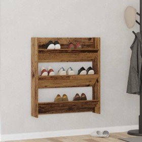 Zapatero de pared madera de ingeniería envejecida 80x18x90 cm en Zapateros y organizadores de calzado | Comprar online en Foro24