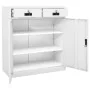 Büroschrank aus weißem Stahl, 90 x 40 x 102 cm von vidaXL, Schließfächer und Lagerschränke - Ref: Foro24-336409, Preis: 178,6...